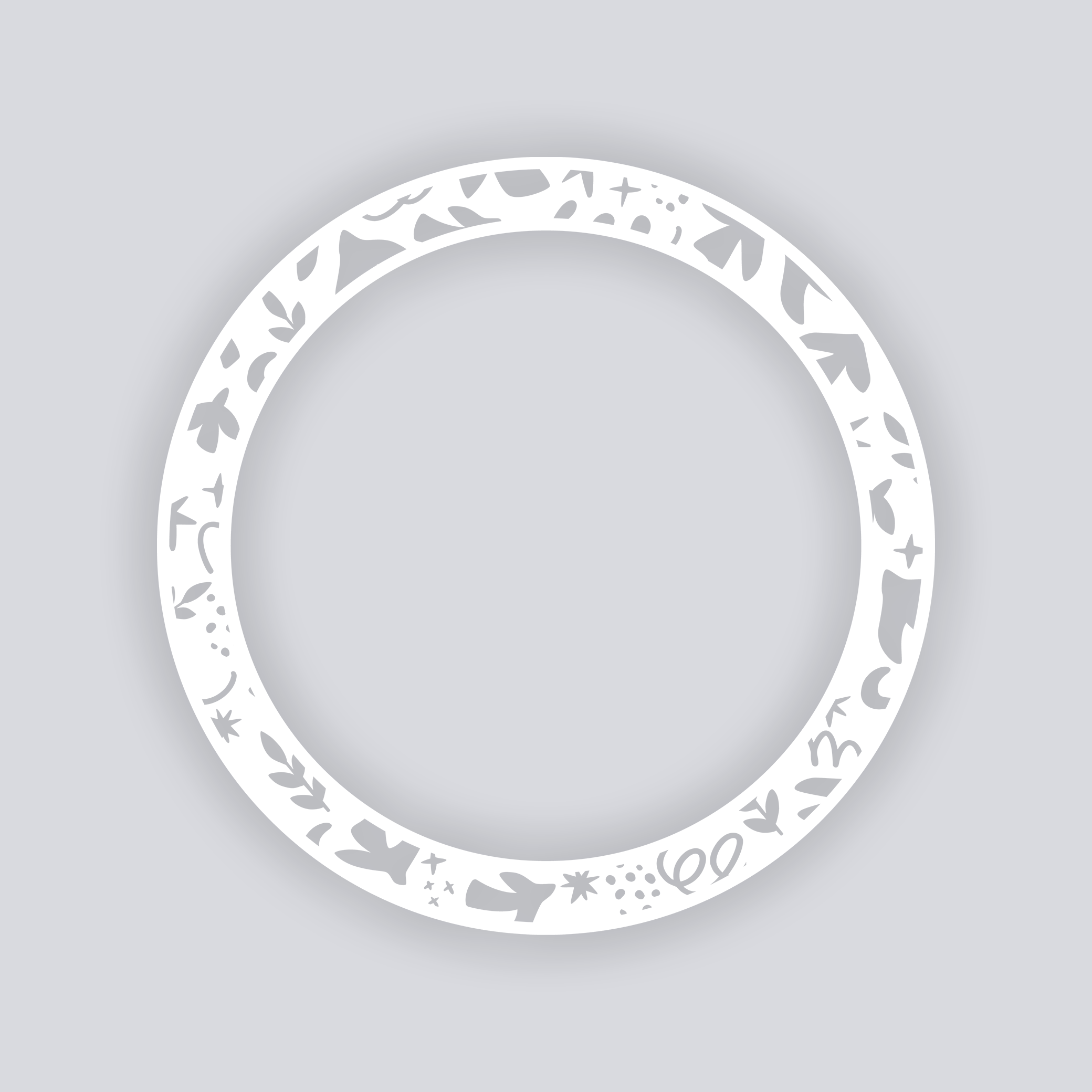 Birds of Matisse Circle Rim Clay Stencil
