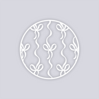 Bow Lines Circle Clay Stencil