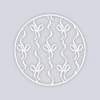 Bow Lines Circle Clay Stencil