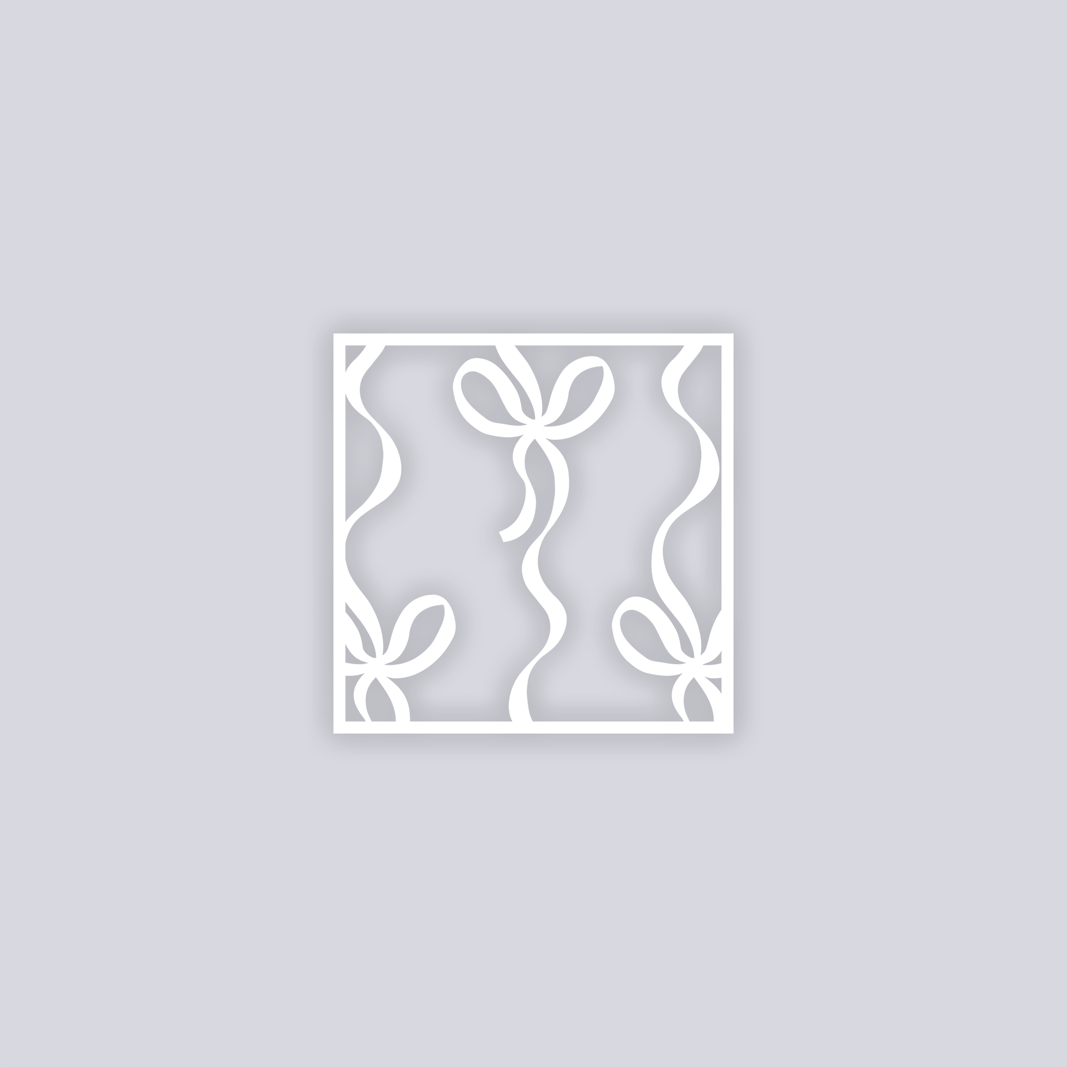 Bow Lines Square Clay Stencil – Smashed Clay + Studios