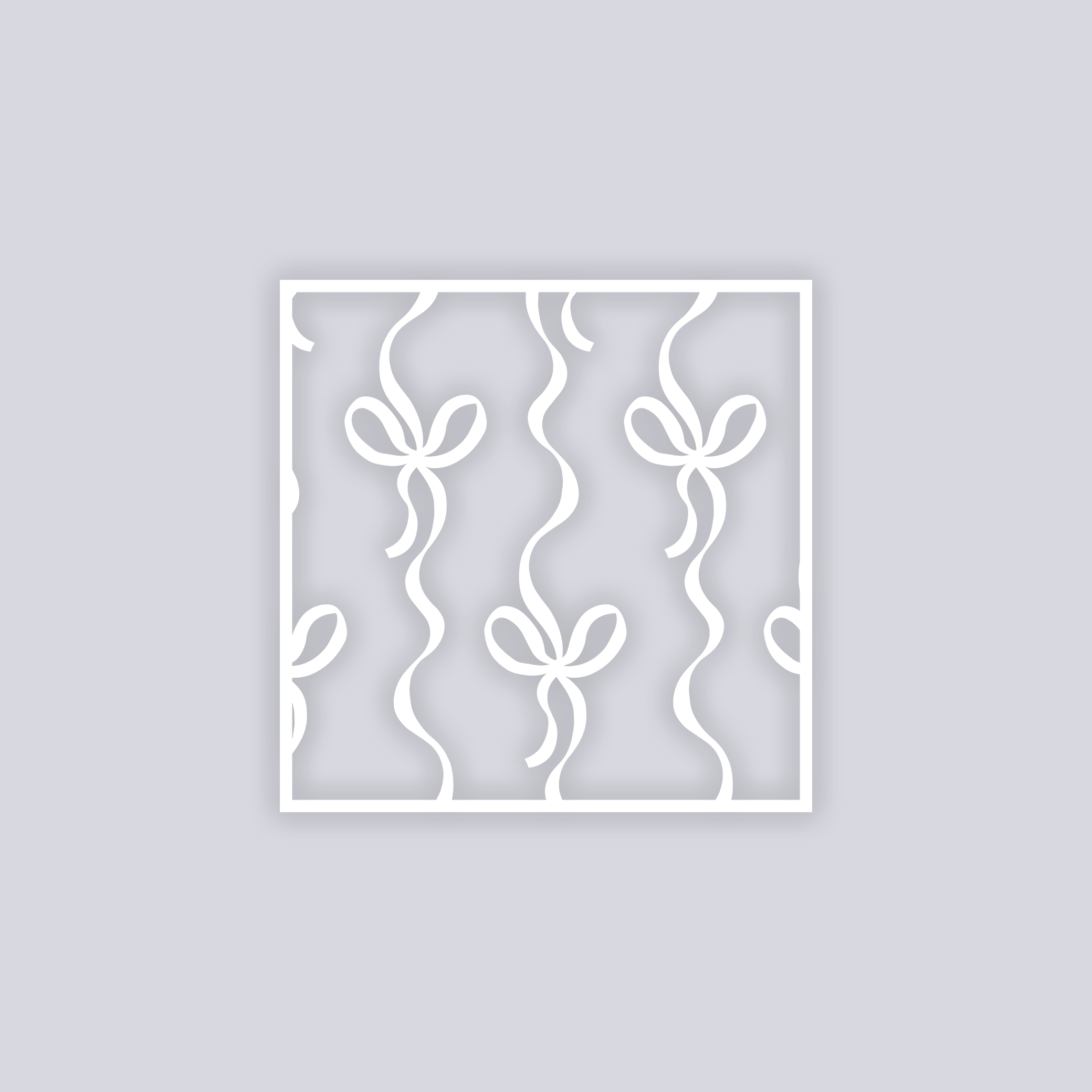 Bow Lines Square Clay Stencil