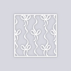 Bow Lines Square Clay Stencil