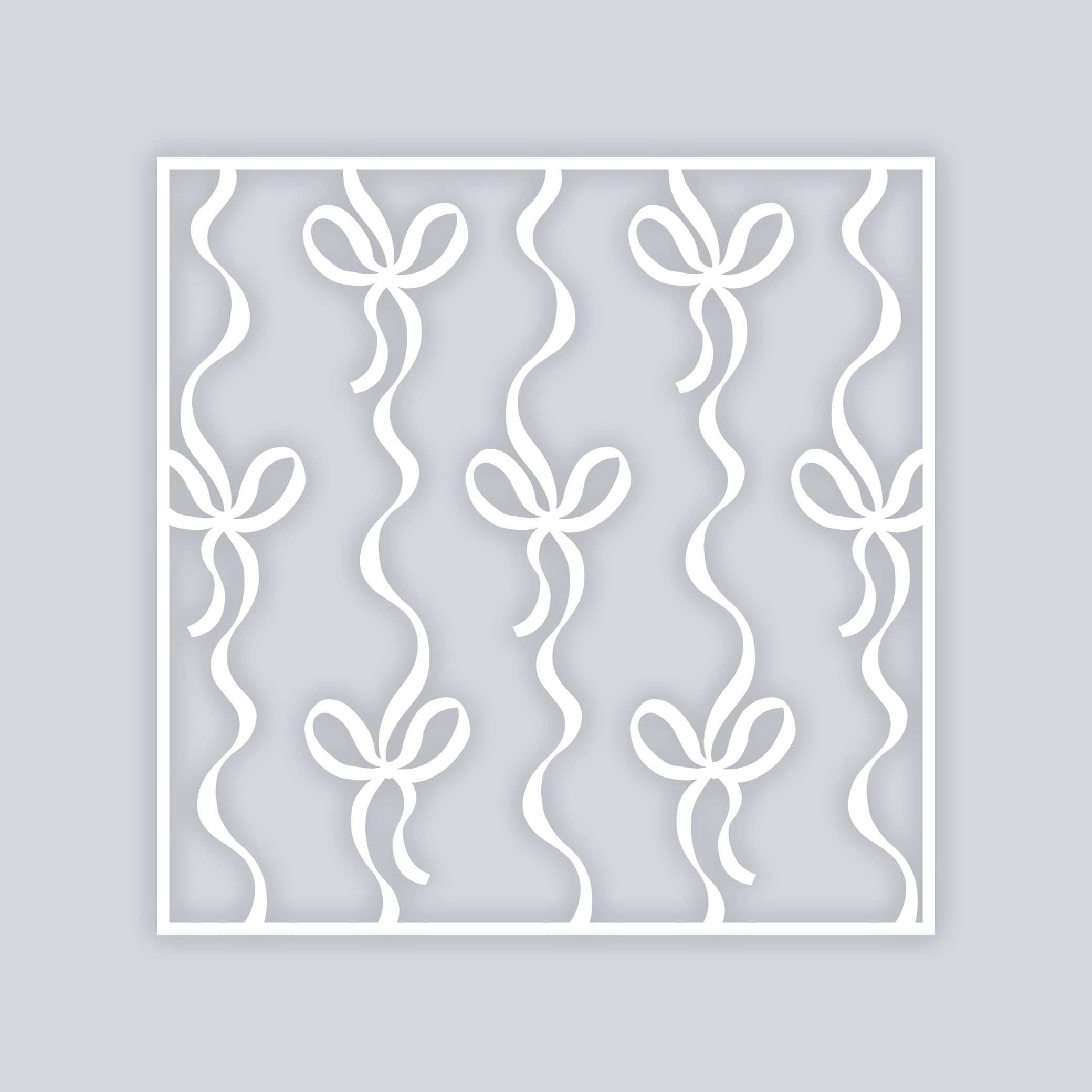 Bow Lines Square Clay Stencil