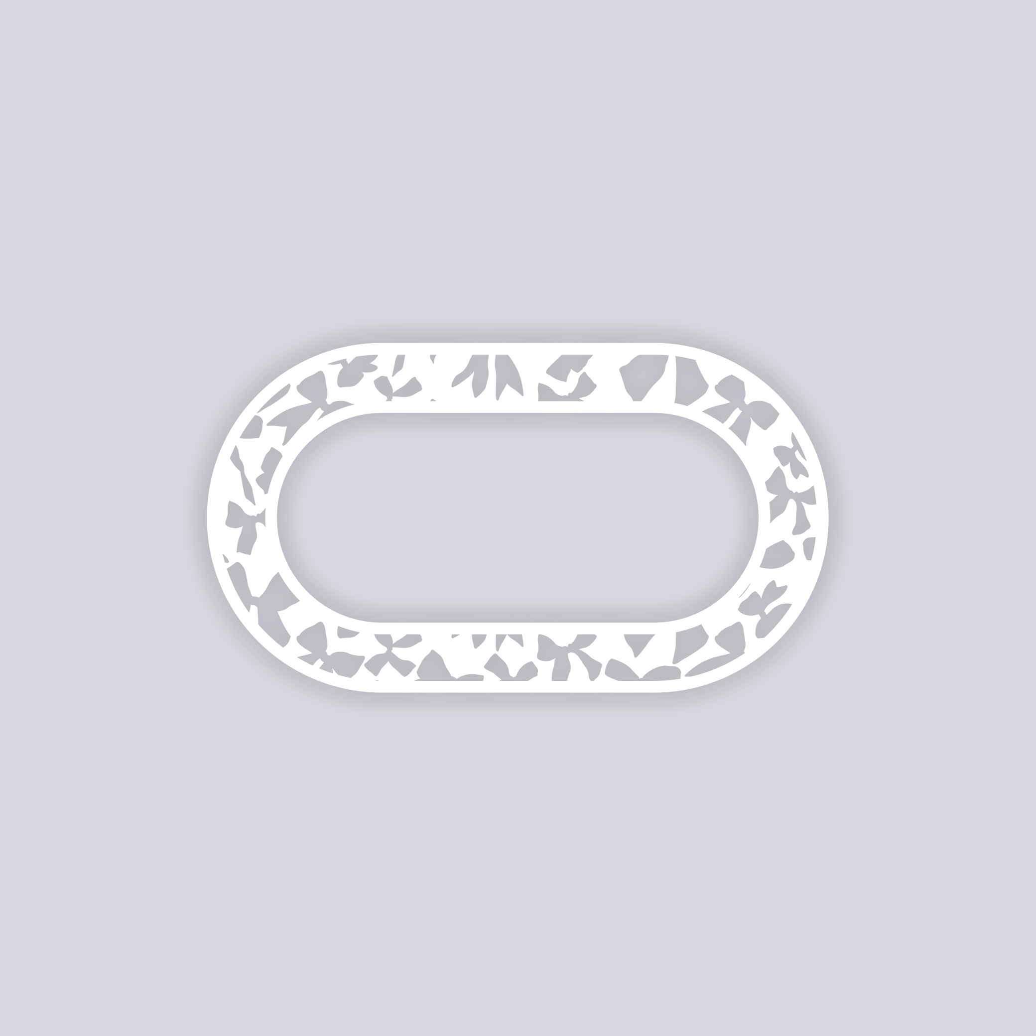 Bows Rounded Rectangle Rim Clay Stencil
