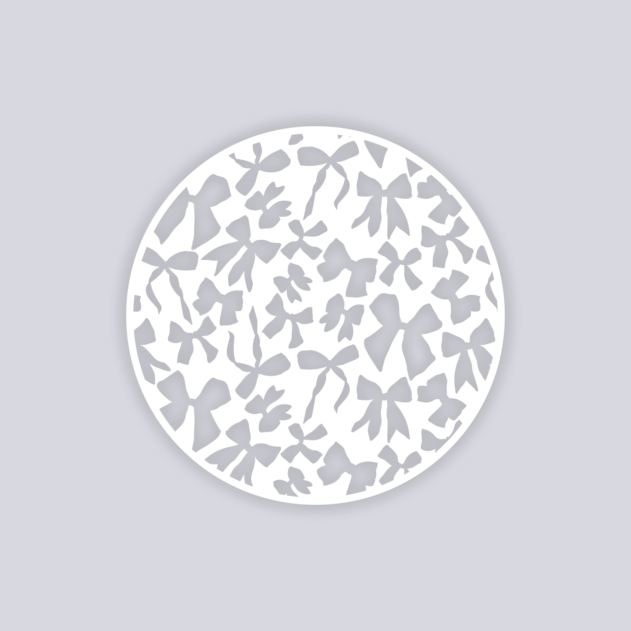 Bows Circle Clay Stencil