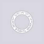 Bows Circle Rim Clay Stencil