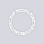 Bows Circle Rim Clay Stencil