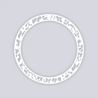 Bows Circle Rim Clay Stencil