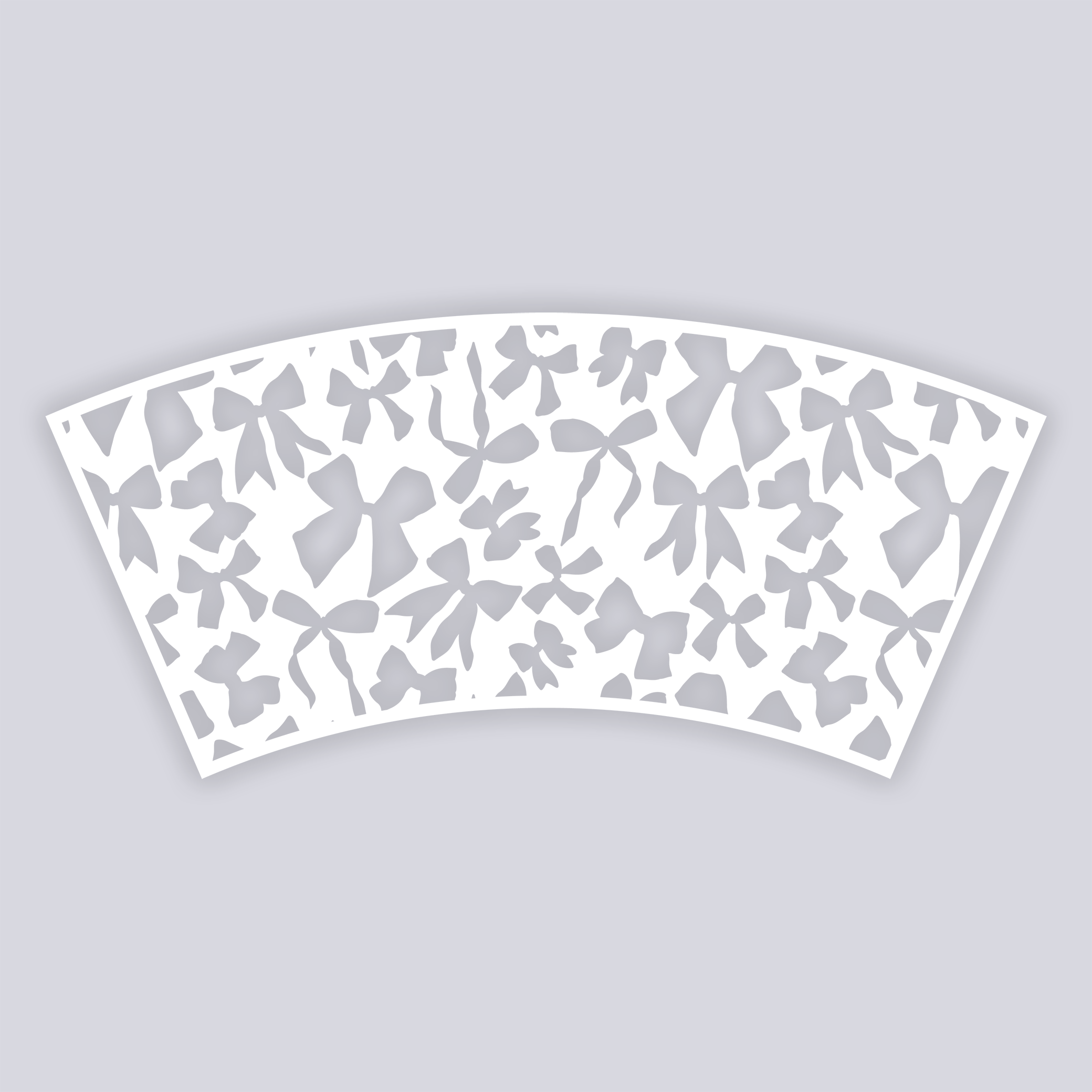 Bows Lg Cup Clay Stencil