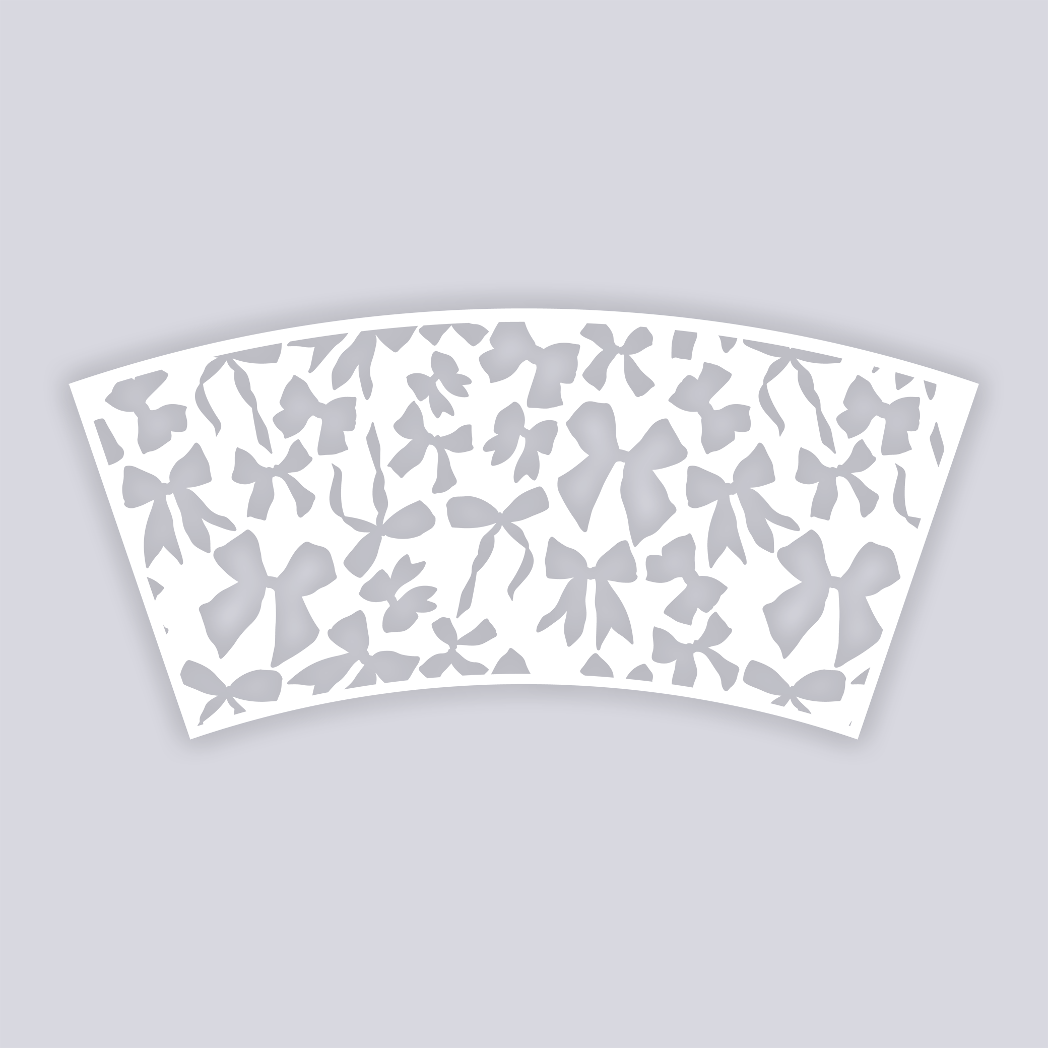 Bows Lg Cup Clay Stencil