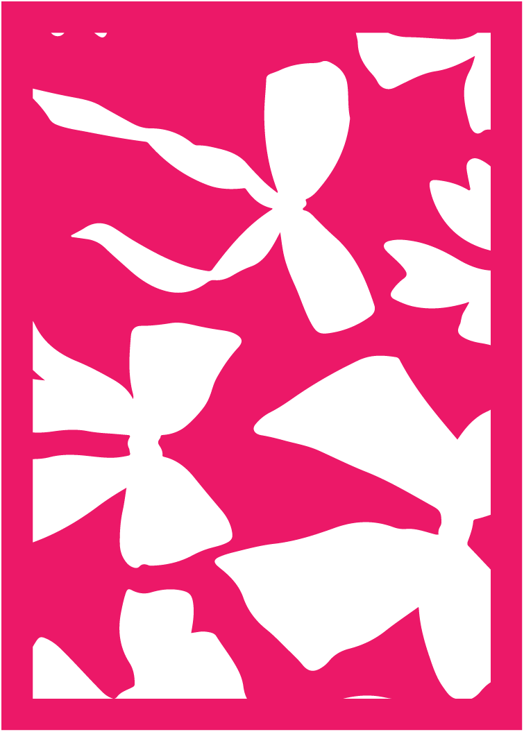 Bows Rectangle Clay Stencil