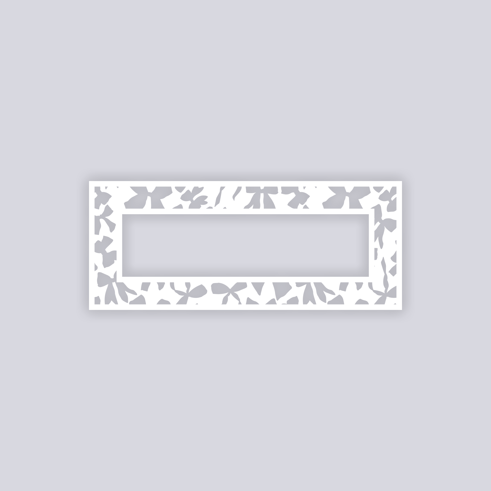 Bows Rectangle Rim Clay Stencil