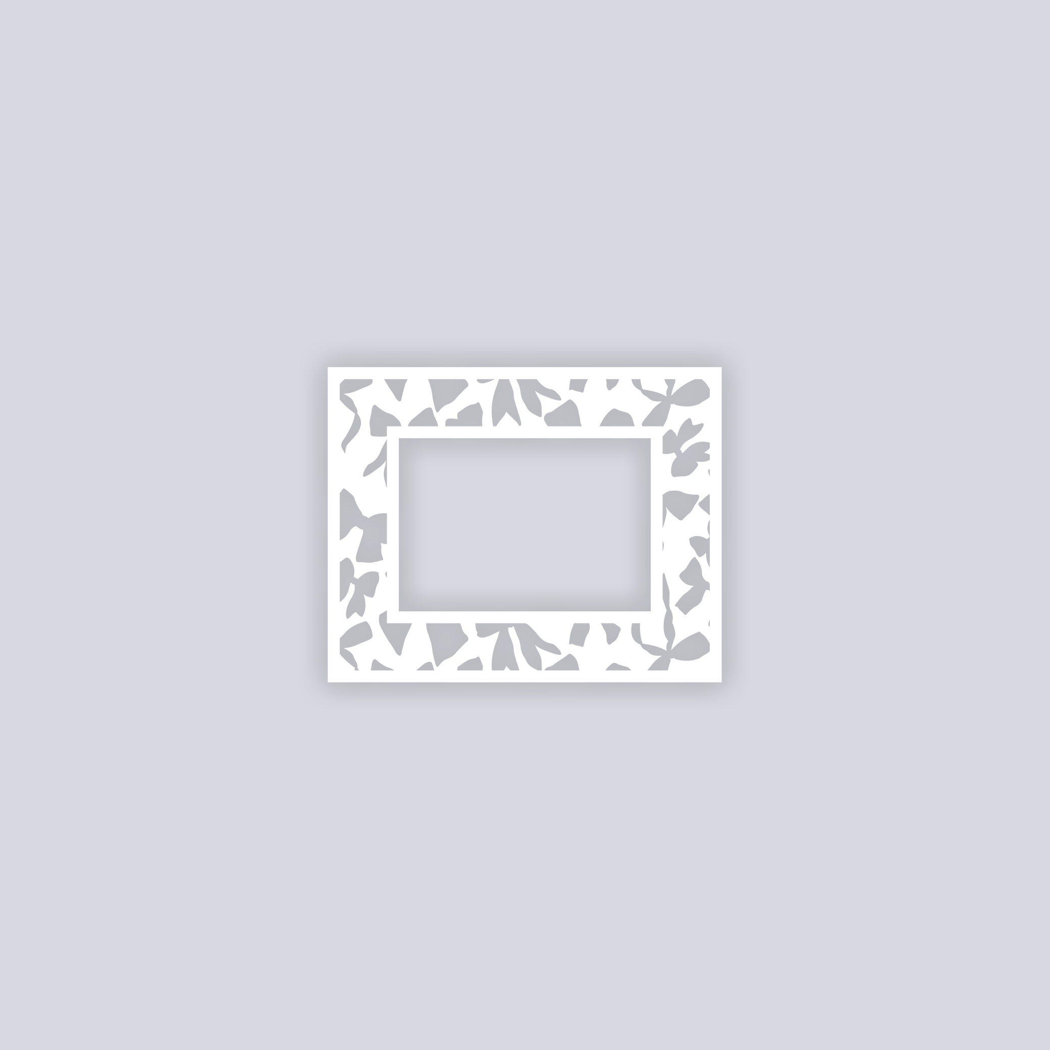Bows Rectangle Rim Clay Stencil