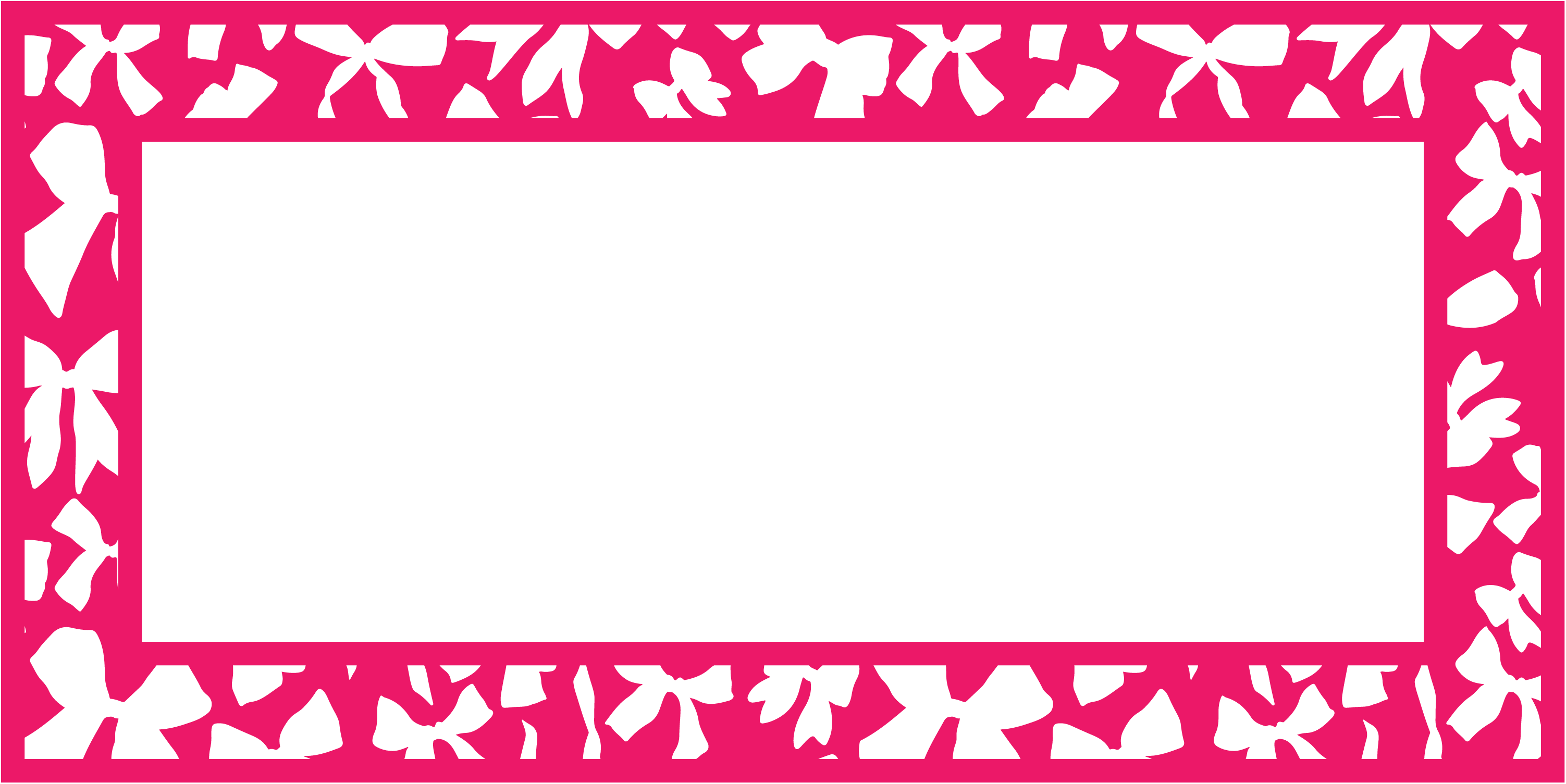 Bows Rectangle Rim Clay Stencil