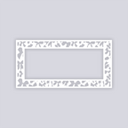 Bows Rectangle Rim Clay Stencil