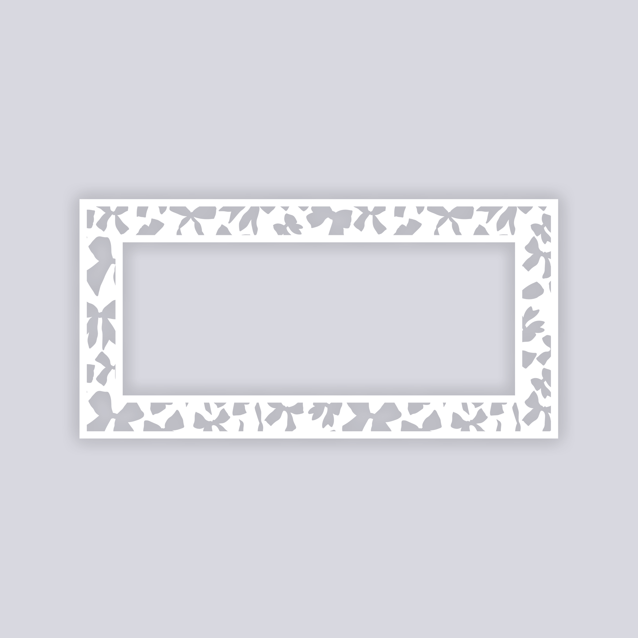 Bows Rectangle Rim Clay Stencil