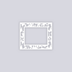 Bows Rectangle Rim Clay Stencil