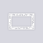 Bows Rectangle Rim Clay Stencil