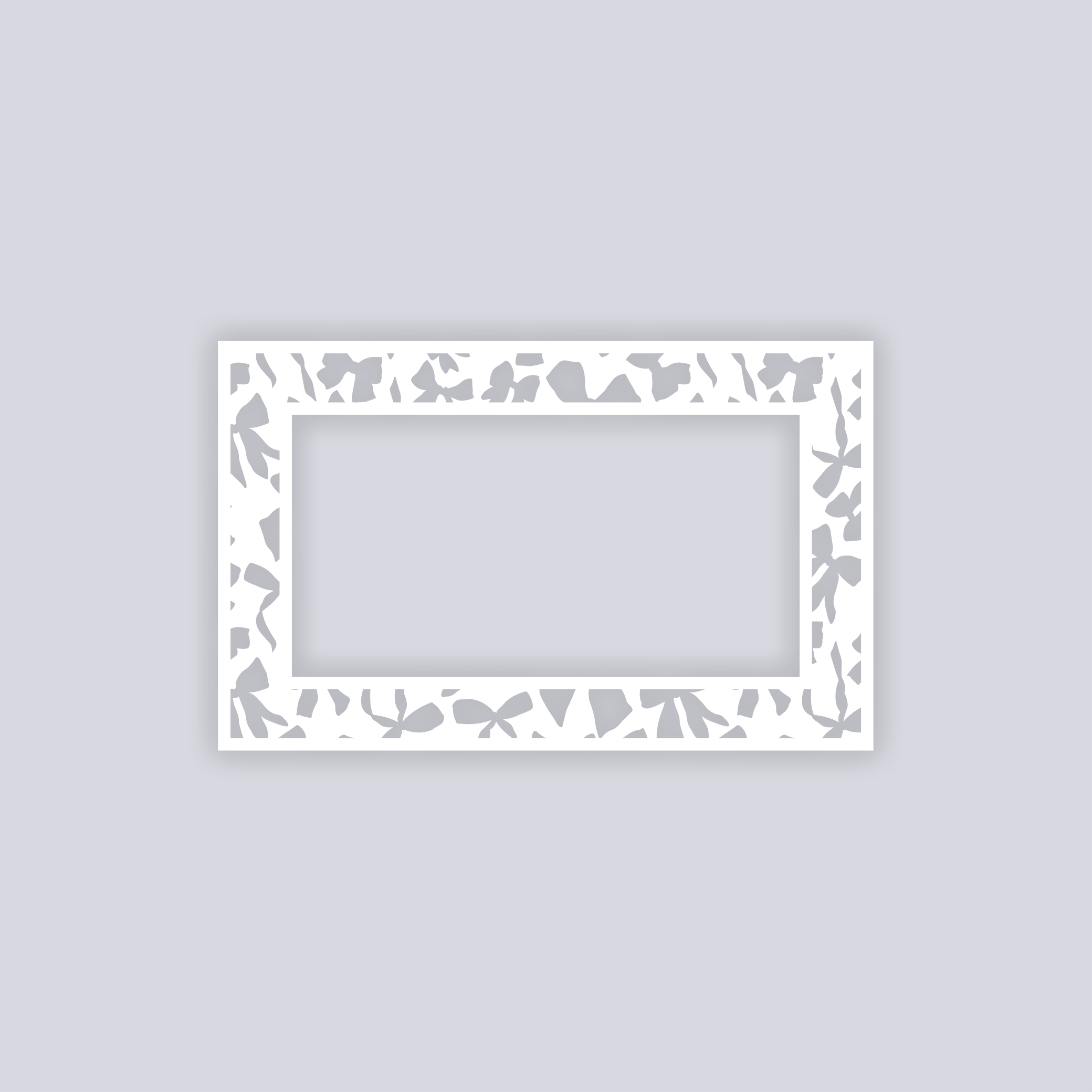 Bows Rectangle Rim Clay Stencil