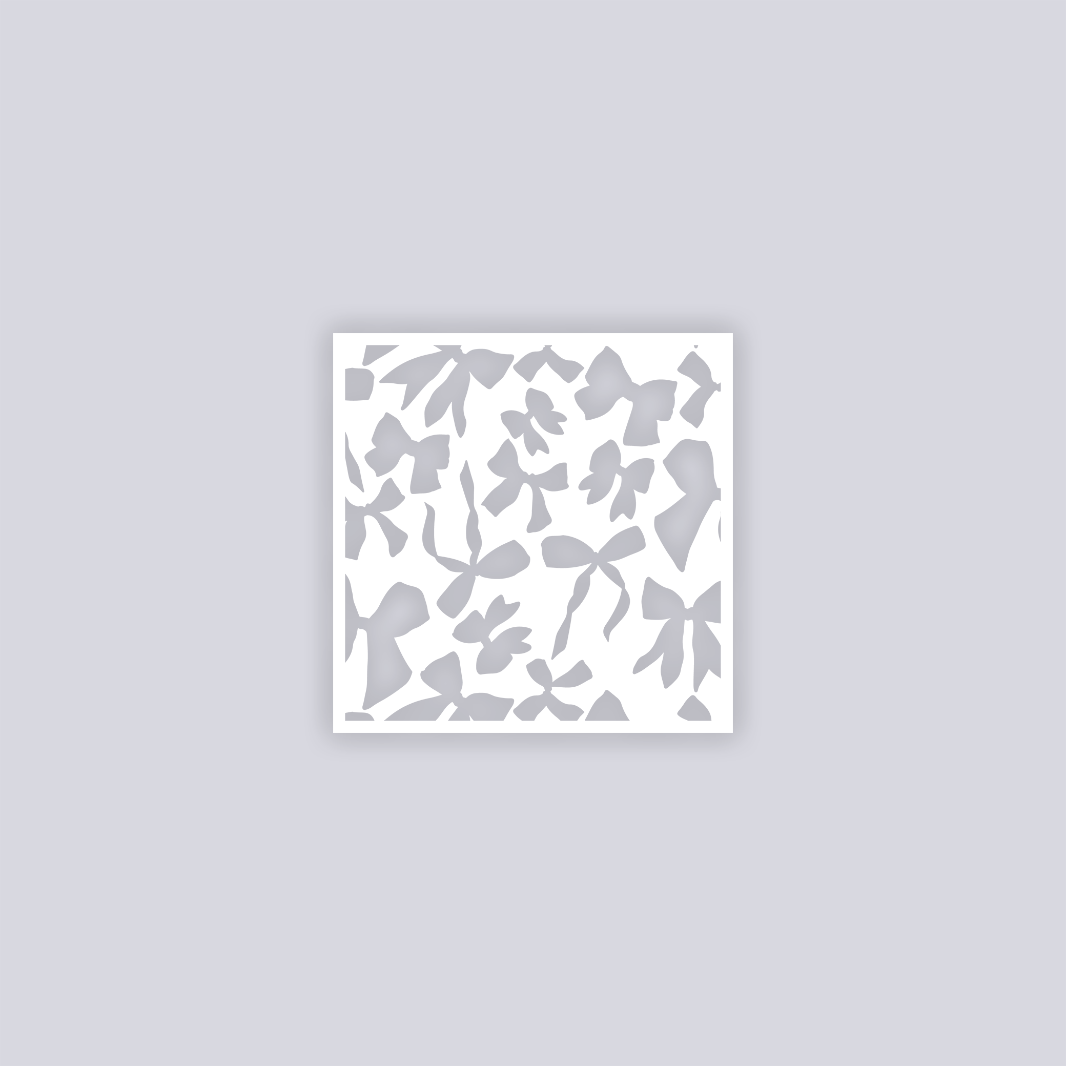 Bows Square Clay Stencil