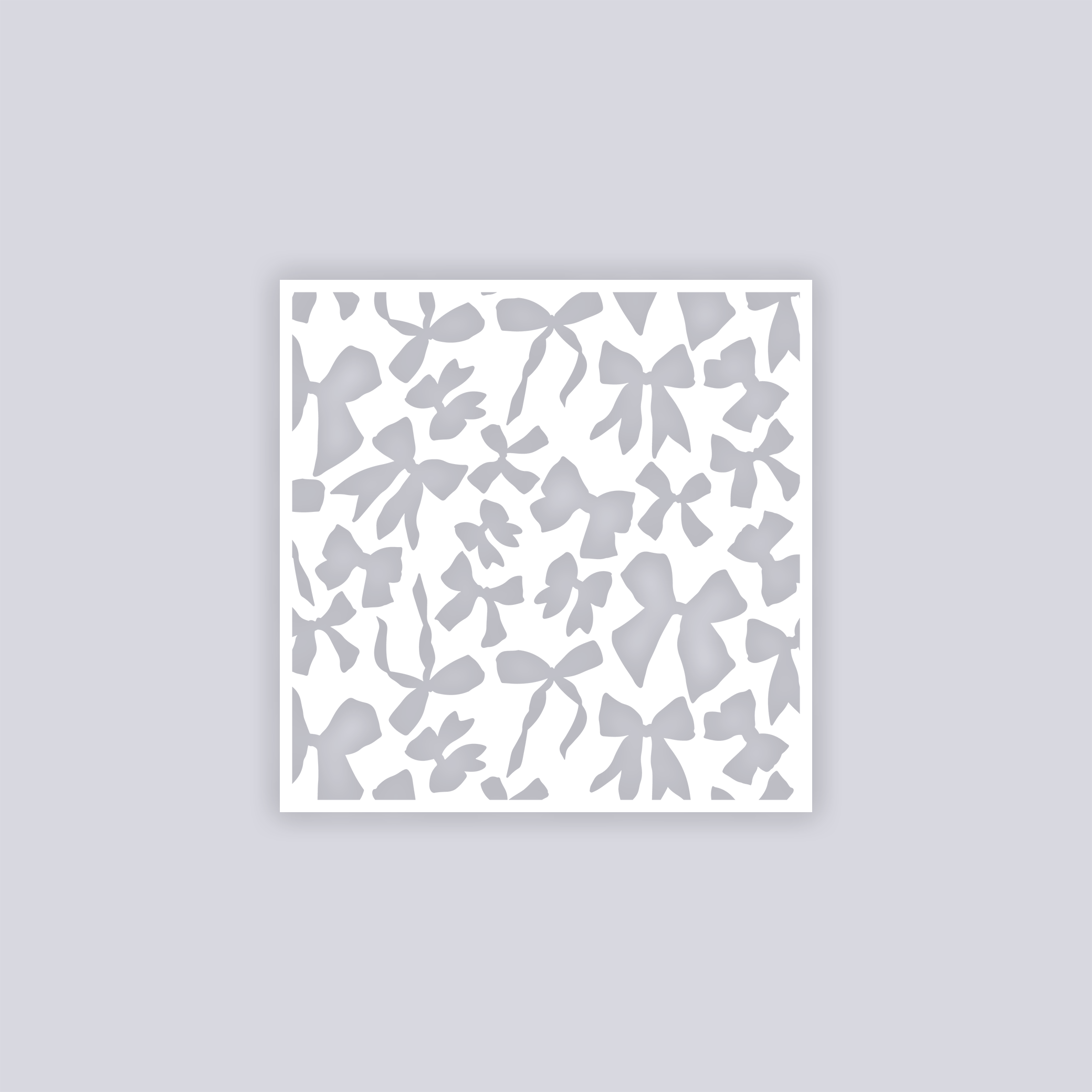Bows Square Clay Stencil