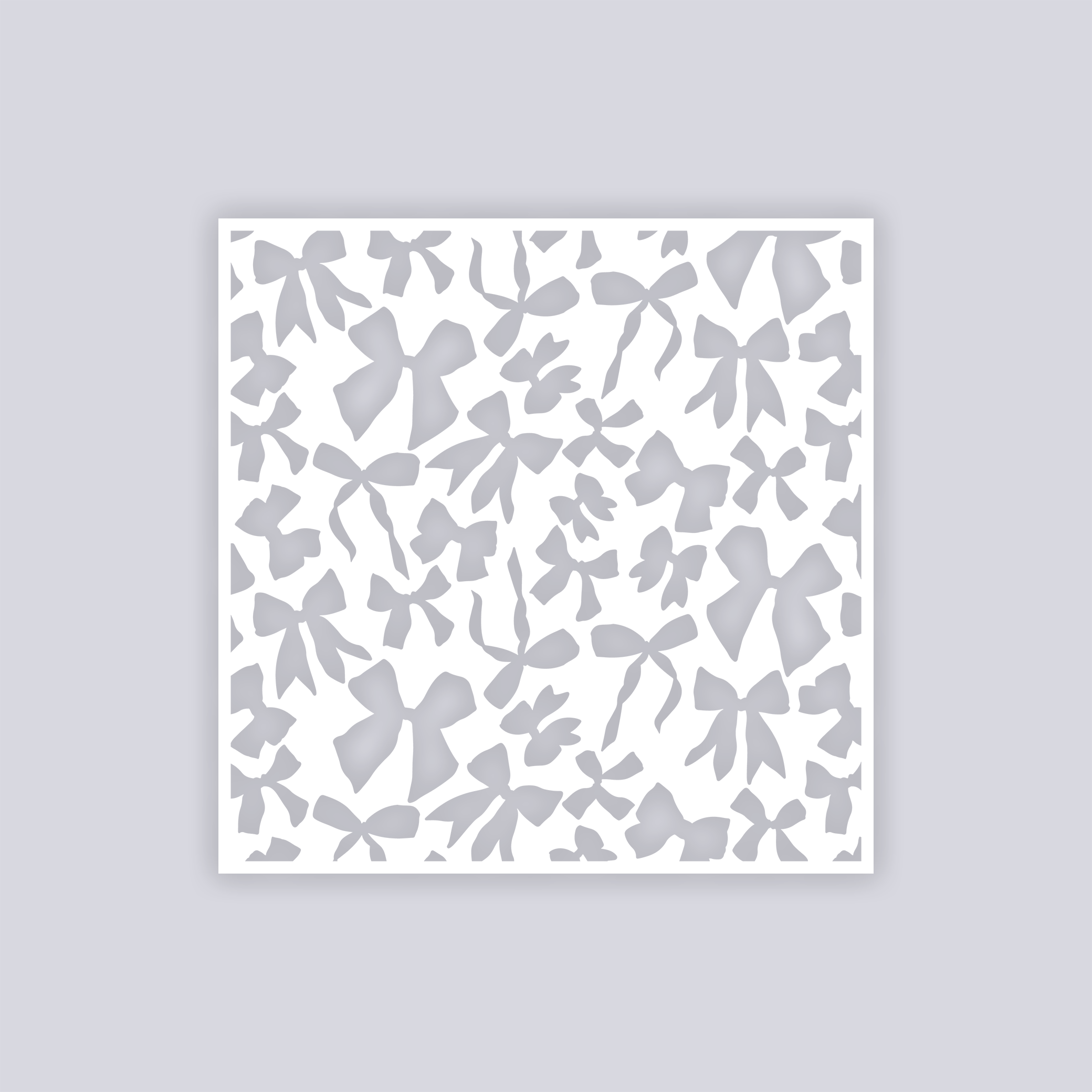Bows Square Clay Stencil
