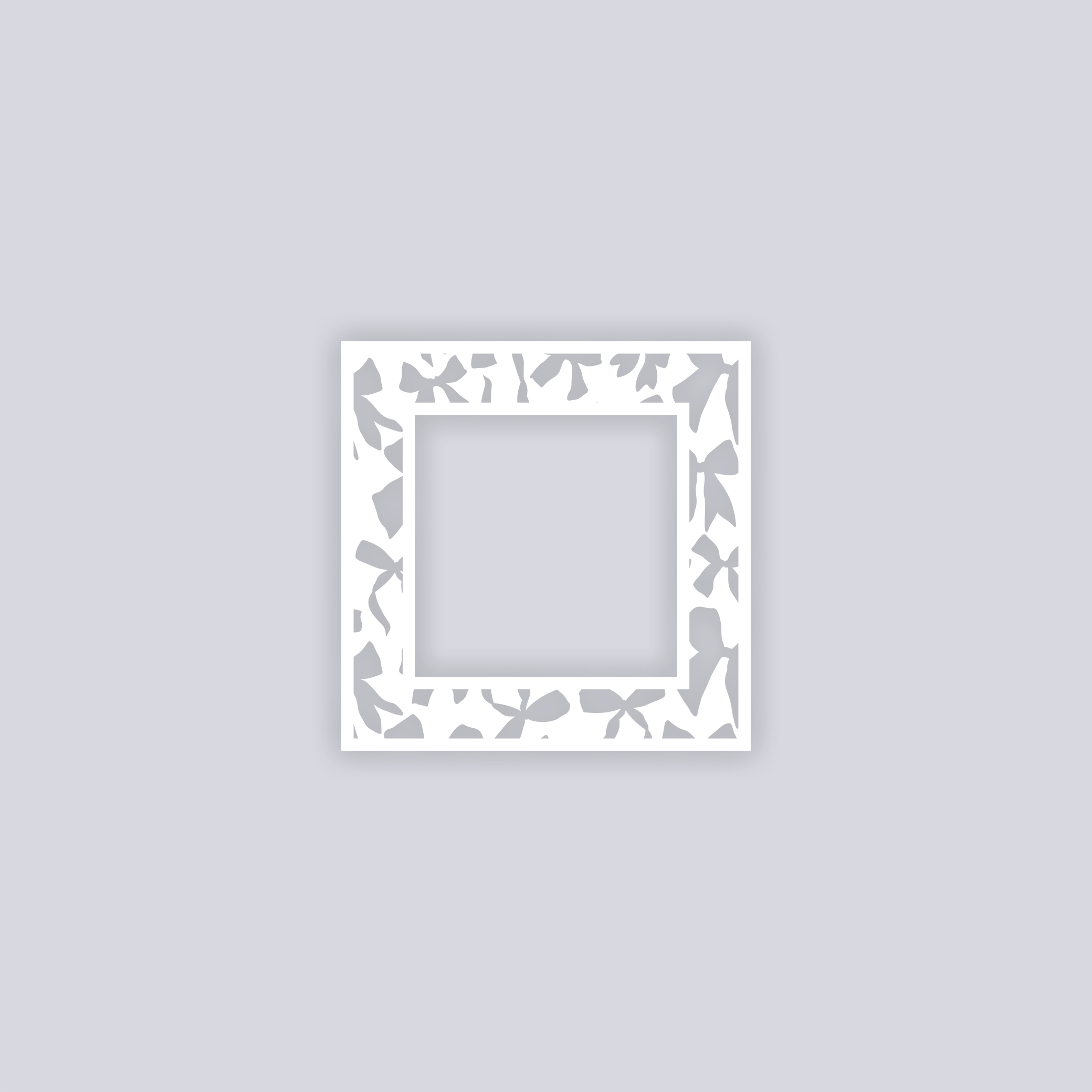 Bows Square Rim Clay Stencil