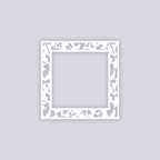 Bows Square Rim Clay Stencil