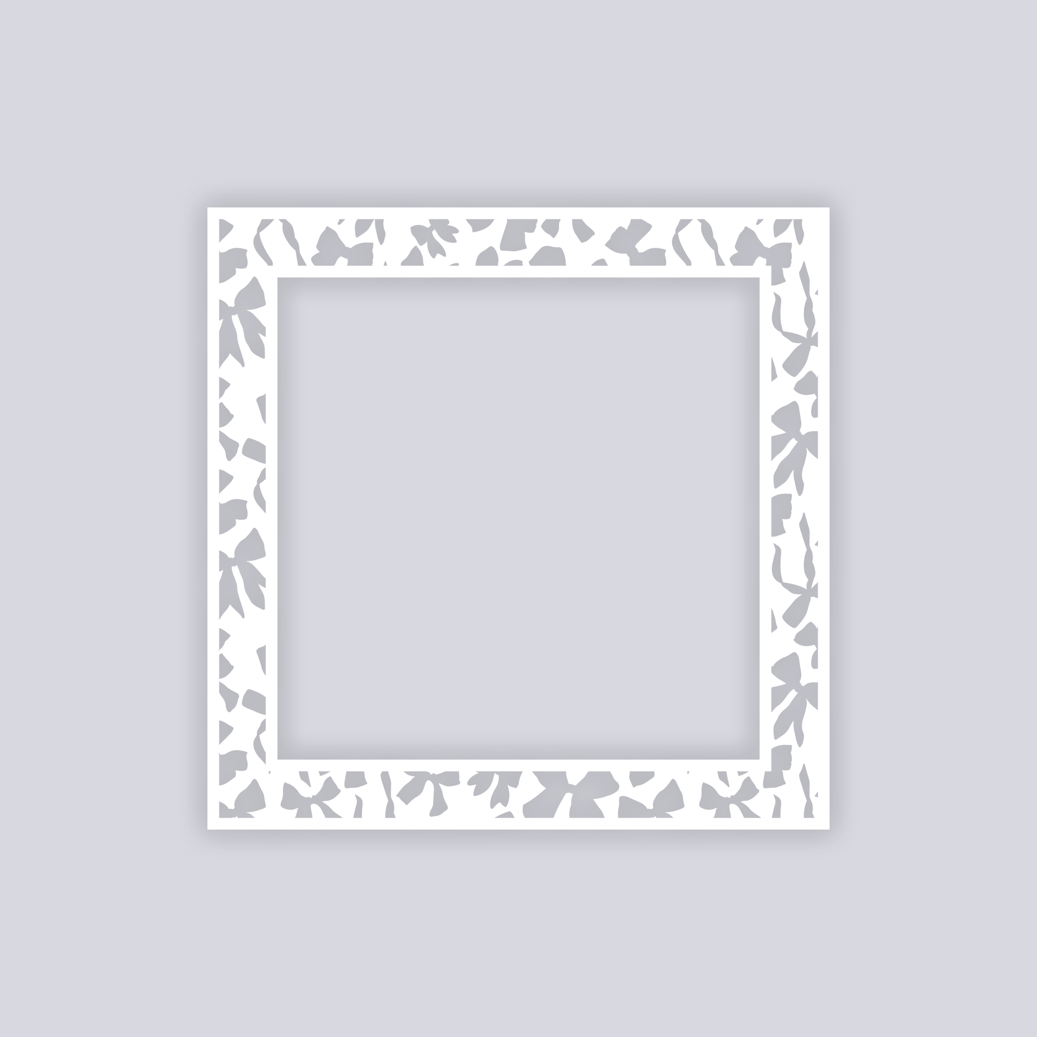 Bows Square Rim Clay Stencil