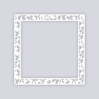 Bows Square Rim Clay Stencil