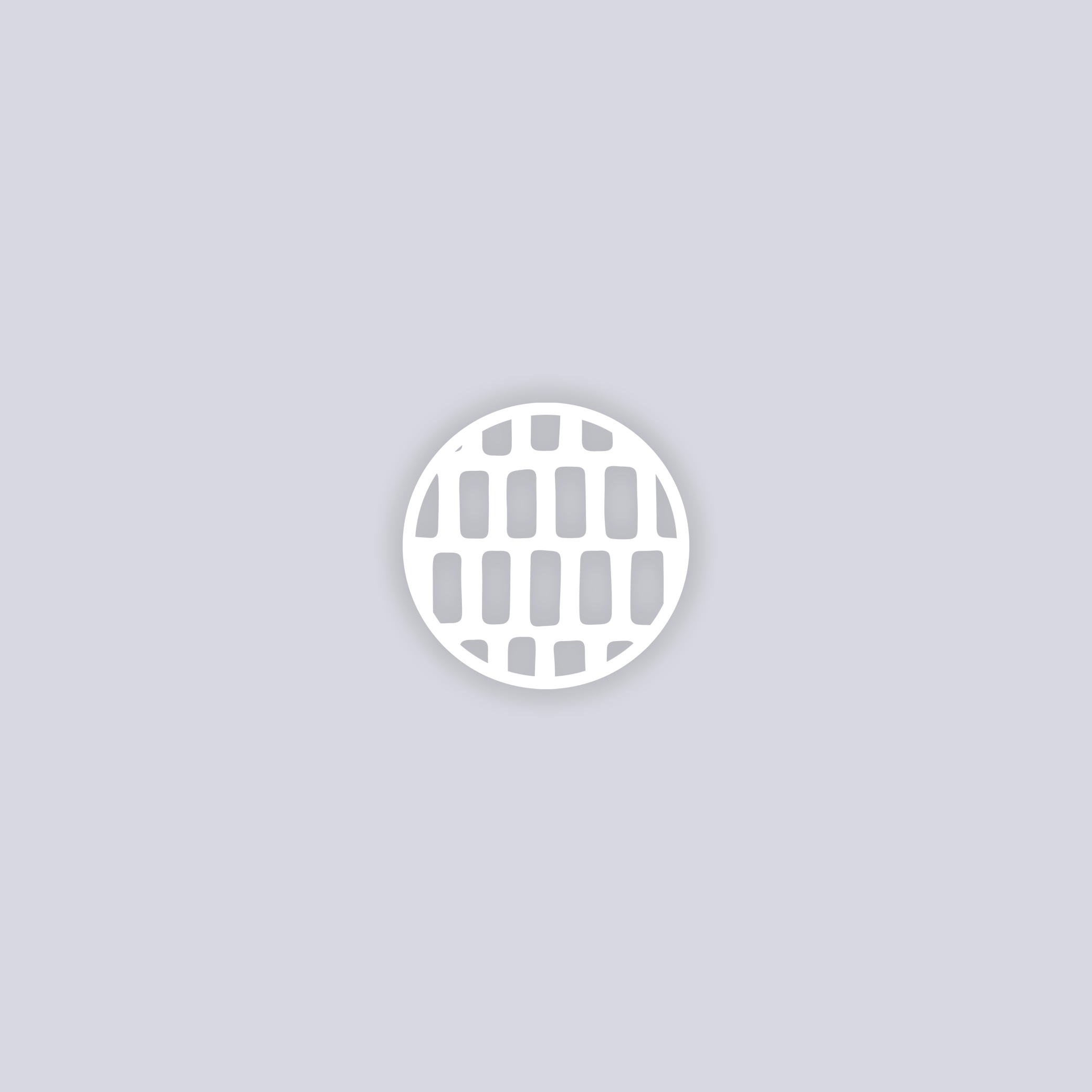 Brick Grid Circle Clay Stencil