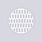 Brick Grid Circle Clay Stencil