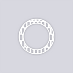 Brick Grid Circle Rim Clay Stencil