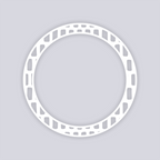 Brick Grid Circle Rim Clay Stencil