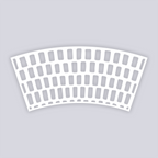 Brick Grid Cups + Cones Clay Stencil