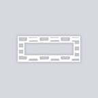 Brick Grid Rectangle Rim Clay Stencil