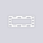 Brick Grid Rectangle Rim Clay Stencil