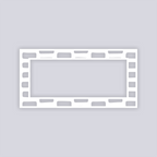 Brick Grid Rectangle Rim Clay Stencil