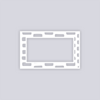 Brick Grid Rectangle Rim Clay Stencil