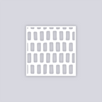 Brick Grid Square Clay Stencil