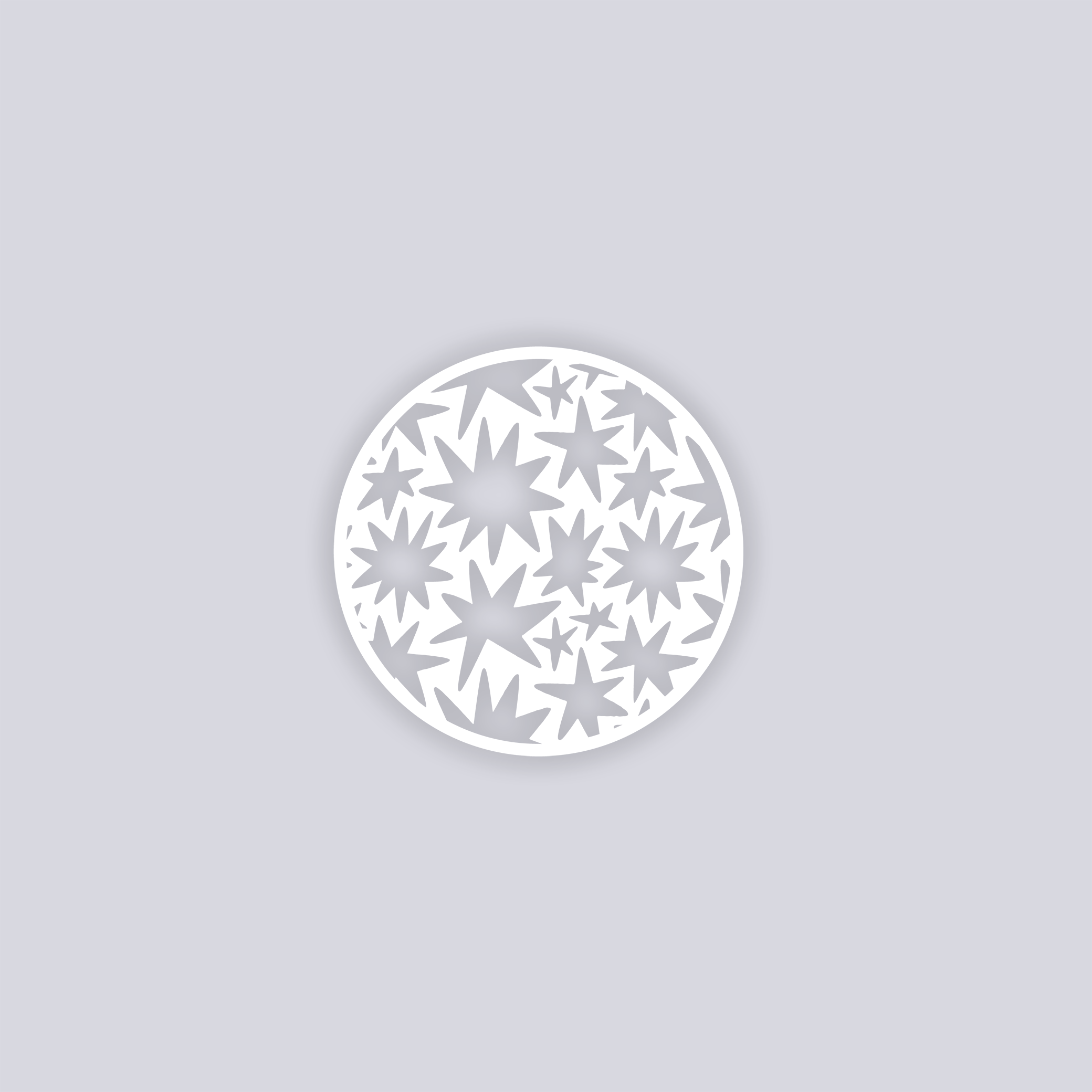 Starburst Circle Clay Stencil