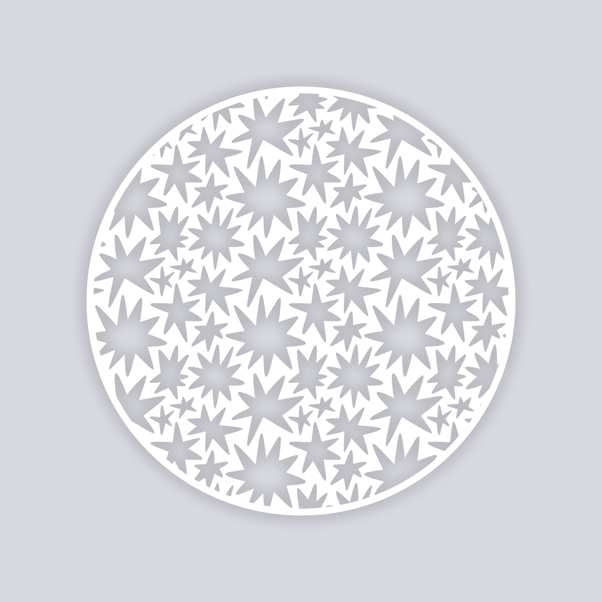 Starburst Circle Clay Stencil