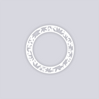 Starburst Circle Rim Clay Stencil