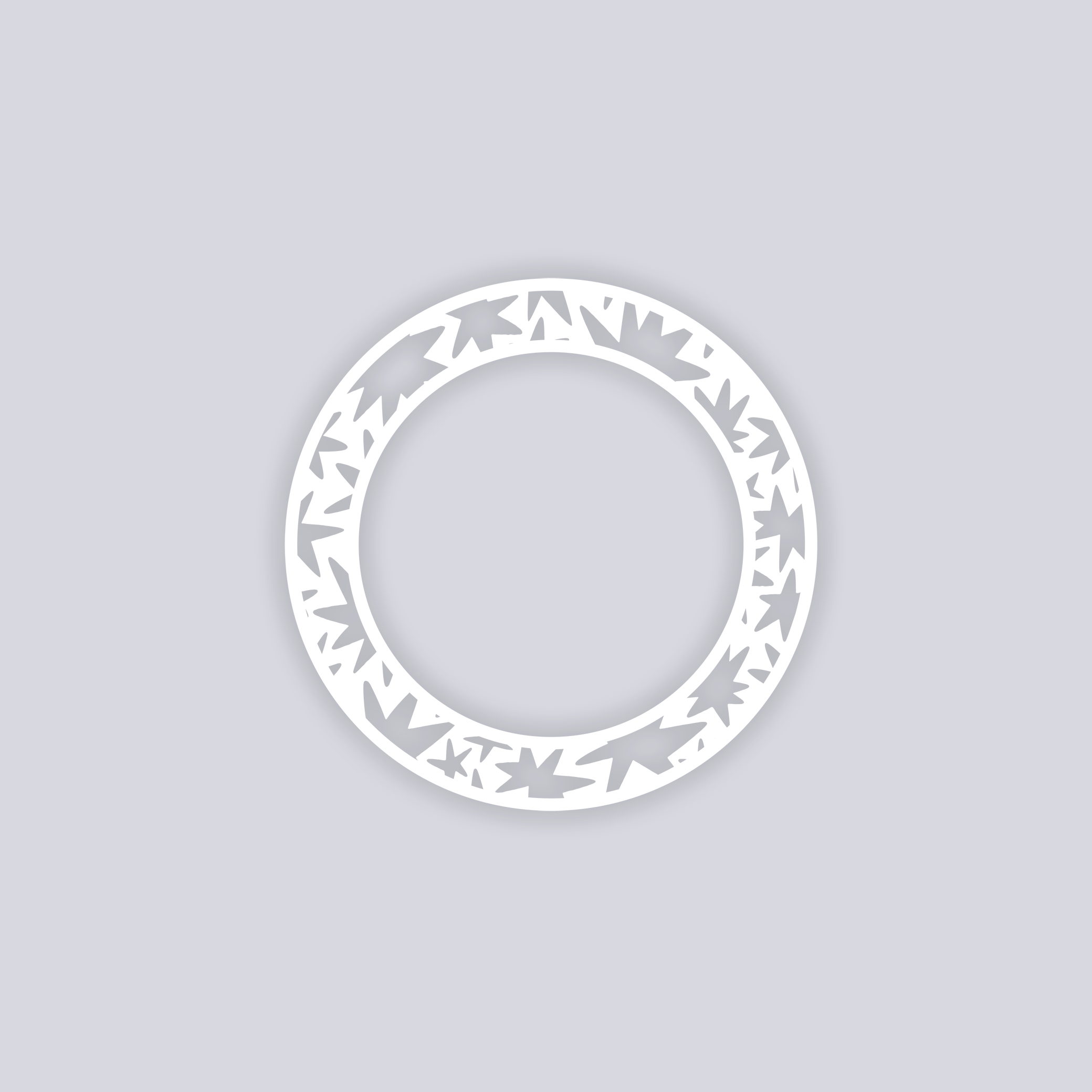 Starburst Circle Rim Clay Stencil