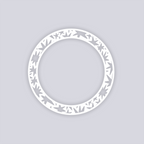 Starburst Circle Rim Clay Stencil