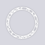 Starburst Circle Rim Clay Stencil