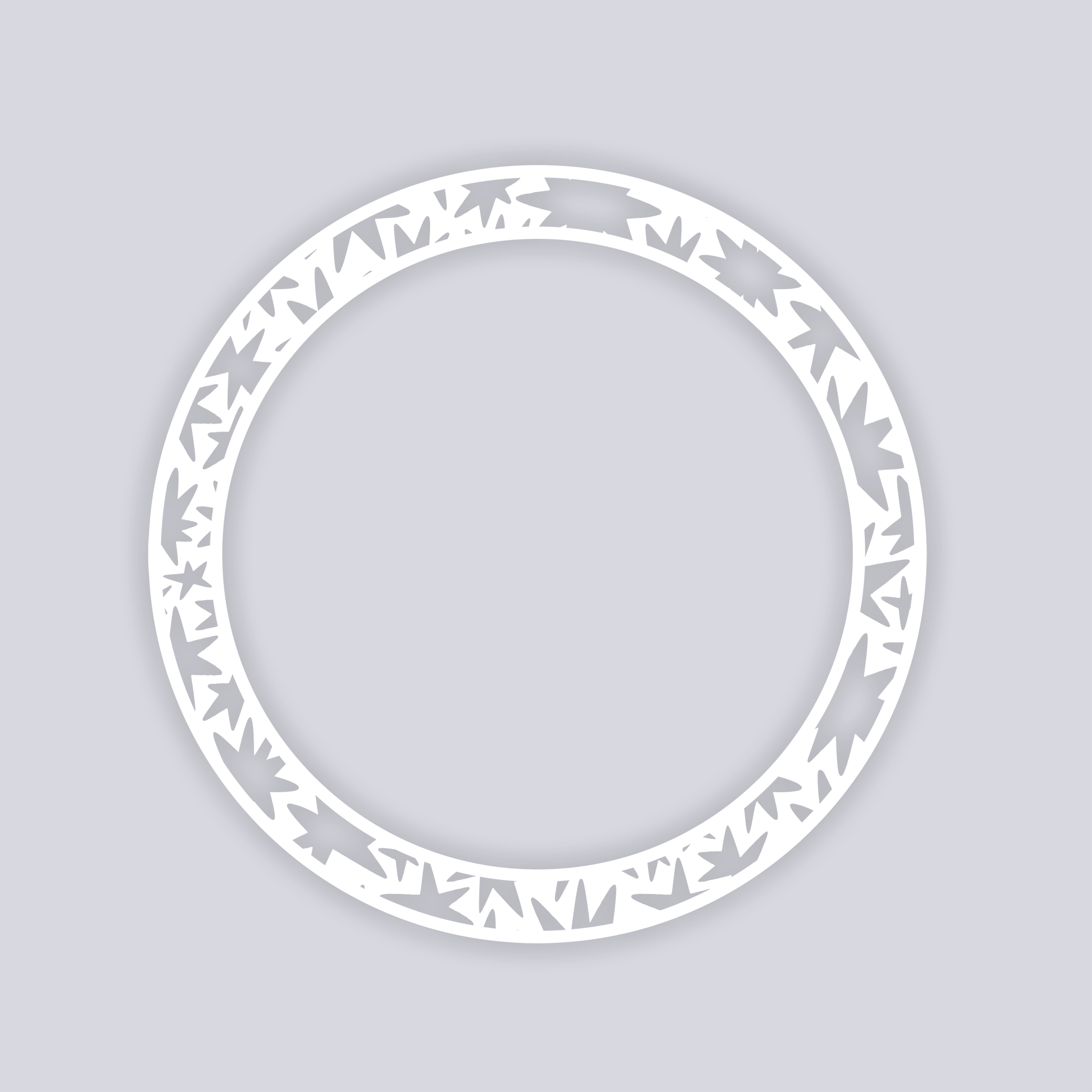 Starburst Circle Rim Clay Stencil
