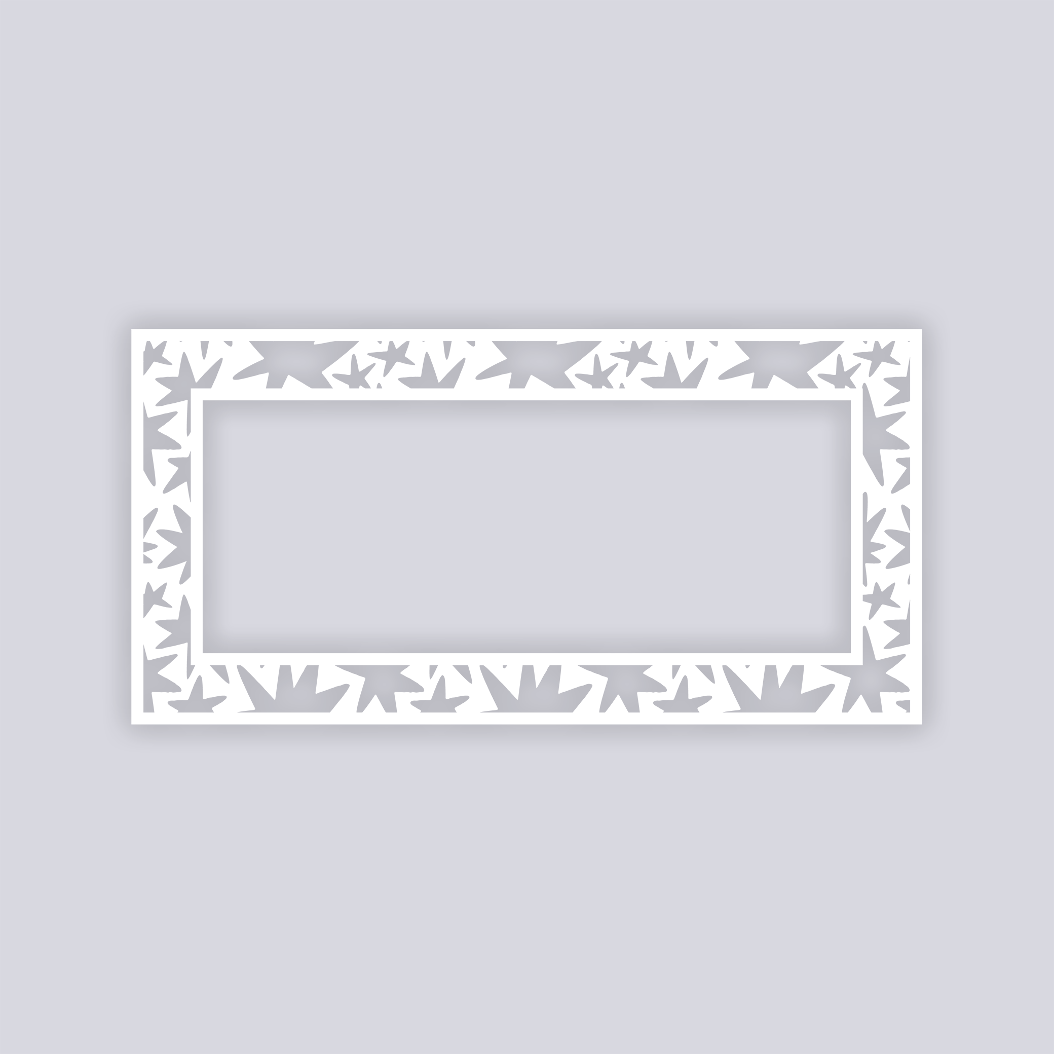 Starburst Rectangle Rim Clay Stencil