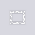 Starburst Rectangle Rim Clay Stencil