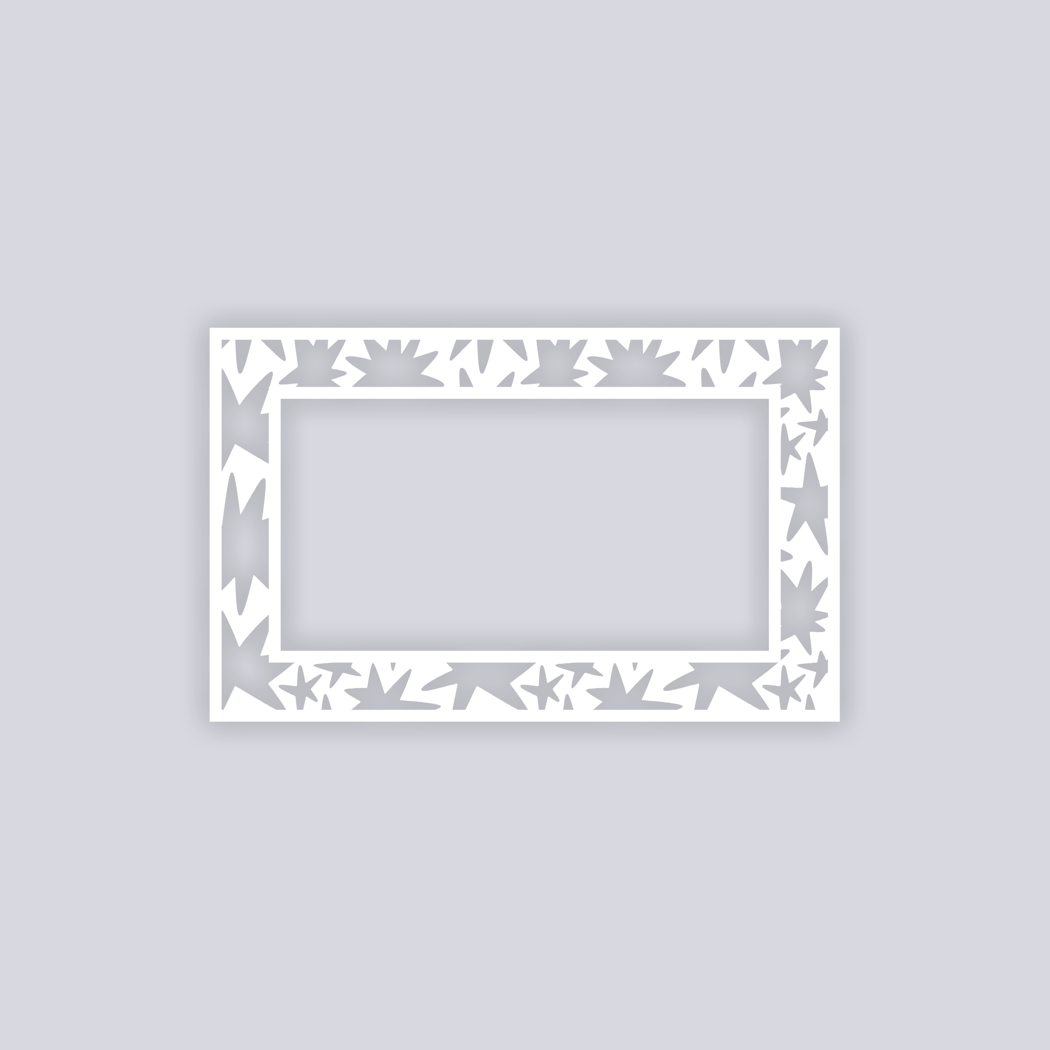 Starburst Rectangle Rim Clay Stencil